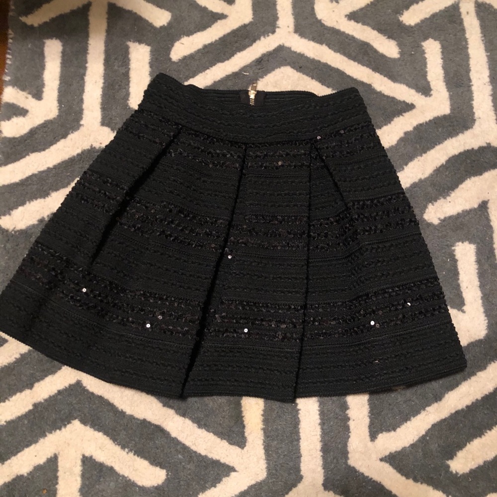 Girls Sequin Black Skirt